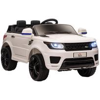 Vaikiškas elektrinis automobilis, elektrinė transporto priemonė 12 V, dviejų variklių, 3–5 km/h, baltas 110 x 68 x 52 cm
