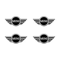 4pcs Car Speaker Audio Aluminum 3D Emblem Badge Sticker Decal For BMW MINI Cooper One R50 R52 R54 R53 R56 Countryman R60 F55 F56 czujm33 white