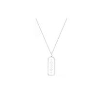 Lv Les Gastons Vuitton Large Tag Pendant White Gold And Diamonds Q03059 F white