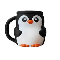 Penguins Ice Cream Pint Holder with Antifreeze Handle Reusable Ice Cream Container Popsicles Holders Beer Can Sleeves white