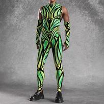 Unisex Cyberpunk 3D Digital Print Halloween Party Role-Playing Outfit for Women and Men Cosplay Costume Carnival Jumpsuit XXXXL