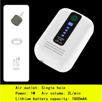 Portable Usb Oxygen Pump Oxygen Compressor Rechargeable Air Pump Aquarium Fish Tank Outdoor Fishing Accessories Dropship white
