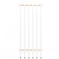 Wooden Hair Bows Display Rack With 6 Removable Cotton Ribbons Hair Accessories Hanger Wall Decoration For Girls Bedroom L white