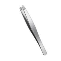 Round-Tip Hair Removal Tweezers Stainless Steel Eyebrow Tweezers Beard Tweezers Hair Plucking Tweezers Eyelash Extension Tools gray