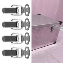 4pcs Box Lock Stainless Steel Spring Loaded Clamp Clip Case Box Latch Catch Toggle For Cabinet Closet Boxes Household Hardware