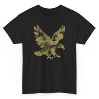 Vintage Golden Eagle T-shirt - Artistic Eagle Graphic Tee 4XL