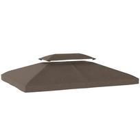 Pakeičiamas stogelis 4x3 m su dvigubu stogu, drenažinėmis skylutėmis ir UV apsauga Tik stogelis, RĖMAS NEĮTRAUKTAS Ruda 400 x 300 x 0.01 cm