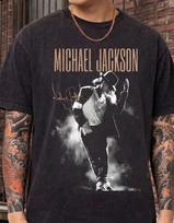 MJ Michael Jackson Billie Jean Grafinis 100% Poliesterio Marškinėliai 2026 Vasaros Nauji Vyriški Moteriški Y2k Retro Mados Gatvės Stiliaus Marškiniai M gray