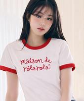 ROLAROLA Maison De Rola Ringer T-Shirt Wh+Rd White Red/M black