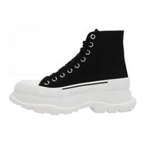 Alexander McQueen Tread Slick Lace Up Boot 'Black White' Women's 611706W4MV21070 37 black