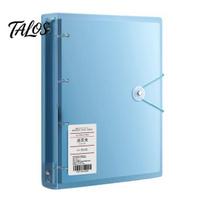 Report Cover for Students Ring Binder with Document Folder, PP Waterproof Organizer, A4 Paper Desktop Sorter Large Capacity Expanding File Folder mėlyna
