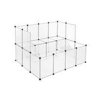 SONGMICS Guinea Pig Playpen, DIY Hutch Cage for Small Pet, White balta