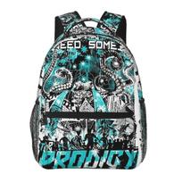 The Prodigy Electronic Music Backpack Student Boys Girls BookBag Kids School Bag Laptop Shoulder Bags for Men Women One Size gray