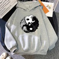 Hollow Knight Hot Game Character Print Hoodies High Street High Quality Sweatshirt Autumn Casual Pullovers Anime Clothes XS pilka spalva