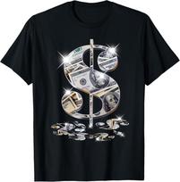Cool As Dollar Bill Dollar Sign $$ Gift Design Idea T-Shirt Unisex T-Shirt XXXL gray
