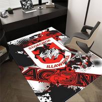 1 vnt. St. George Illawarra Dragons Kilimas, Biuro Kilimas Lauko Kilimėlis Namų Dekoras Plotinis Kilimas Festivalis 80cm by 120cm gray