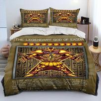 3D Yu-Gi-Oh MONSTER CARD Anime Comforter Bedding Set King Queen Size Duvet Cover Pillowcase Boys EU single(135x200cm) brown