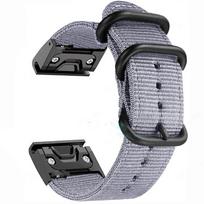 Drobinis nailoninis dirželis, skirtas Garmin Fenix ​​7 6X 6S 6 Pro 5X 5 5S 3HR Sport laikrodžio apyrankė, skirta Garmin Band 22 mm 26 mm apyrankės priedai 22mm pilka