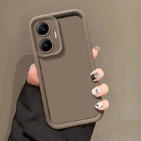 Skirta Realme C55 dėklas Realme C55 telefono dėklas Realme C55 viršelis Kritimo prevencija Prabangus Cukraus spalvos Matinis Minkštas dangtelis realme C55 black
