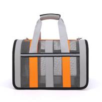 Breathable Cat Outing Bag Pet Dog Summer Cross Outdoor Travel Portable Collapsible Small and Medium Dog Cage Mesh S gray