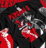 Persona 5 Royal X Requiem Cafe Tshirt Tee S red