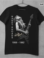 Vintage Randy Rhodes Signature T-Shirt - Retro Tee with Iconic Guitarist Print (1956-1982 RIP) - Soft Crew Neck Short Sleeve Shirt Suitable for Music 3XL gray