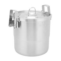 Camping Cooking Pot 304 Stainless Steel Portable Metal Rice Cooker Camping Cookware for Outdoor Hiking Dual Handle gray