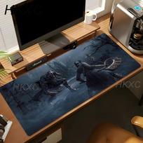 Gaming Large Mouse Pad Bloodborne Anti-slip Game Mousepad XXL Keyboard Mat Pc Gamer Office Mouse Pads Rubber Non-slip Desk Mats 30cmx60cm(11.8x23.6inch) gray