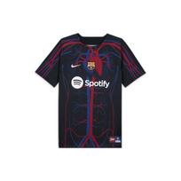 Nike Barcelona futbolo marškinėliai vyriški juodi raudoni mėlyni FD2372-011 XXL mėlyna