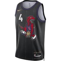 Nike Scottie Barnes Toronto Raptors 2024/25 Miesto Edition Vyriški Nike Dri FIT NBA Swingman marškinėliai FQ4362-010 M juoda