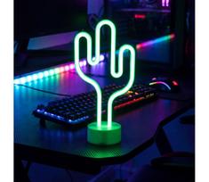 LED neoninė stalinė dekoracija LED/2W/3xAA USB kaktusas