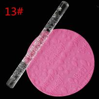 Reljefinis akrilinis kočėlas Fondant Sugar Craft tortų kepimo dekoravimo įrankis pink