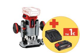 Akumuliatorinė freza EINHELL TP-RO 18 Li BL - Solo, 18 V, griebtuvas 6-8 mm, bešepetėlis variklis, b