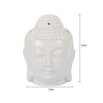 Buddha Ceramic Head Aromatherapy Oil Burner Aroma Essential Oil Diffuser Indian Buddha Tibetan Incense Burner Candle Holders balta