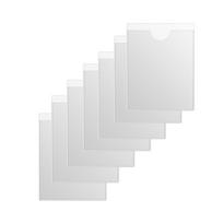 10vnt Lipnios plastikinės kišenės laikikliai Etikečių lipdukai apsaugai 7*10cm white