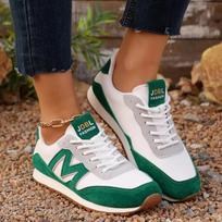 Hot-selling fashionable Women's Casual Low Heel Sports Shoes 2025 Spring Autumn New Vulcanized Shoes Sneakers 35 žalia