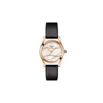 Tissot Seastar Series Quartz Movement 30M Water Resistant Watch 30Mm Silver Dial Stainless Steel Case Leather Strap Women watches T112.210.36.111.00 Regular Watch Box,Rose Gold Watch Case beige