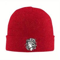 New Medusa Greek Goddess Knitted Hat Beanie Winter Hat Warm Hip Hop Caps For Unisex Women Gift red