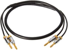 Amazon Basics Speaker Cable Wire with Banana CL2 Black Gold-Plated Plugs, - 99.9% Oxygen-Free - 0.9m, juoda