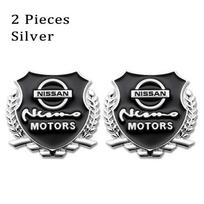 2Pc 3D Metal Car Fender Trunk Stickers Badge Emblem Decal For Nissan X-Trail Qashqai J10 J11 T32 T31 NOTE Juke Patrol Micra Leaf