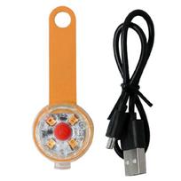 Šuns naktinio pasivaikščiojimo LED lemputė USB įkraunama šuns antkaklio lemputė Vandeniui atspari šviesa oranžinė