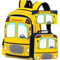 Animacinis autobuso kuprinė berniukams 1-6 klasėms Ergonomiška mokyklinė kuprinė Vaikų knygų kuprinė Pradinės mokyklos dienos kuprinė su daugybe kišenių sac a dos black