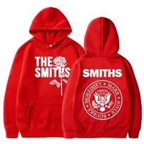 British The Smiths Hoody Crest Morrissey Marr Punk Rock Band Sweatshirt Unisex Fashion Oversized Men Pullover Hoodies Streetwear S red