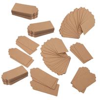 200 vnt. Kraft popieriaus etiketė Vestuvių pakuotės dekoracija Drabužių kabinimo etiketė 4x9cm brown
