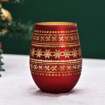 450/520ml Christmas tree Goblet Red Wine Glass Egg Cups Electroplating Engraving Champagne Glass Christmas Party Home Goblet brown