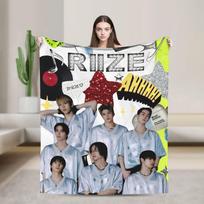 RIIZING SOHEE Riize KPOP Antklodė Kokybiška Šilta Minkšta Lovos Patalynė Antklodės Žiemos Iškylos Sofos Kėdės Sofa Lova Grafinis Antklodė 30x40in black