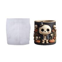 Handmade Succulent Planter Silicone Mould Concrete Flower Pot Mold Easy Demold Gypsum Mould for Home Decoration 1 black