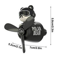 Bear Airplane Car Air Freshener Vehicle Aromatherapy Automotive Scent Diffuser for Drivers Detailers Modifiers Restorers juoda