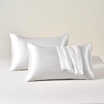 Silk-Style Solid Color Washable Imitation Silk Pillowcase 51x66cm Single Pillowcase balta