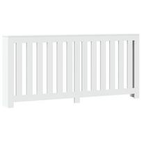 White Radiator Cover 175 x 20 x 82 cm Particleboard